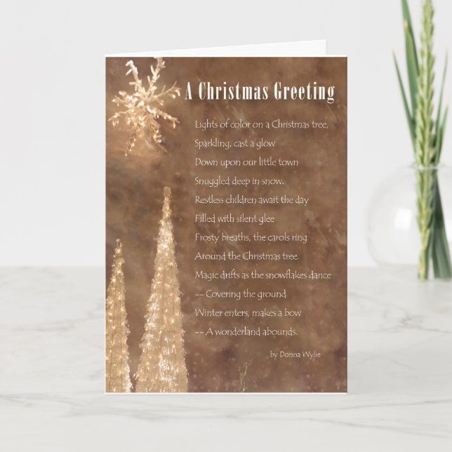 A Christmas Greeting Holiday Card (Front)