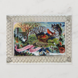 A Christmas Greeting, Victorian postcard