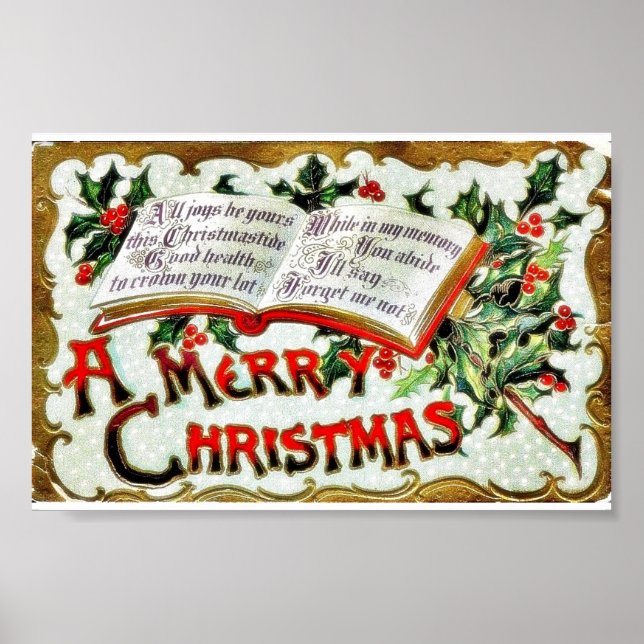 A christmas greeting with bible words poster (Front)