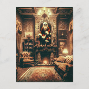 A Christmas Horror Santa AI Generated Art Postcard