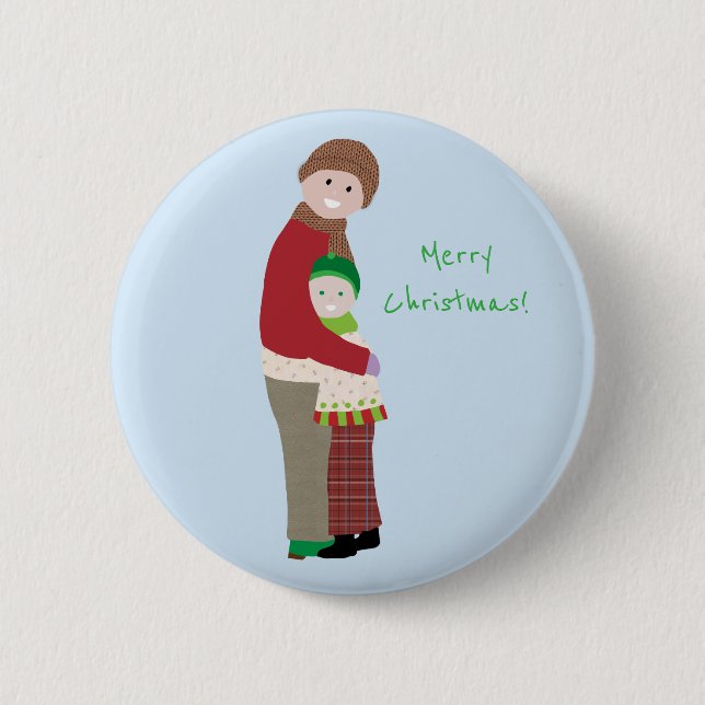 A Christmas Hug Button (Front)
