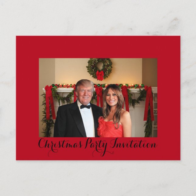 A Christmas invitation from Donald and Melania Postcard (Front)