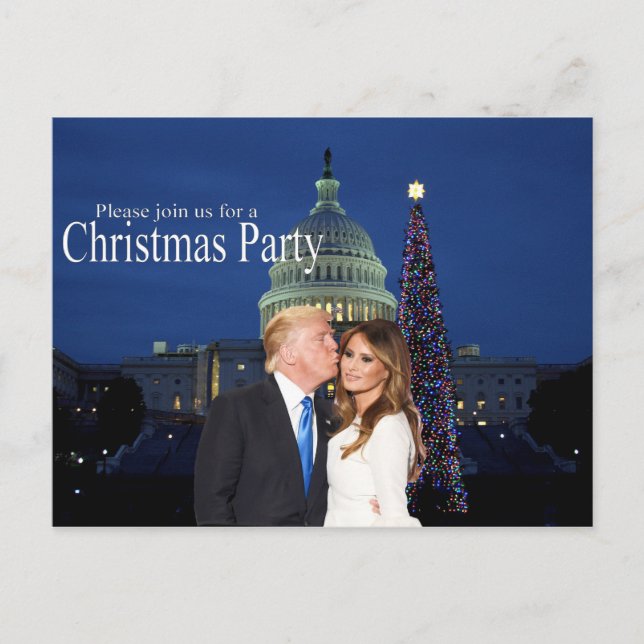 A Christmas invitation from Donald and Melania Postcard (Front)