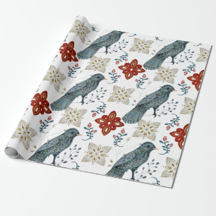 A Christmas Nordic Tile Series Design 1 Wrapping Paper