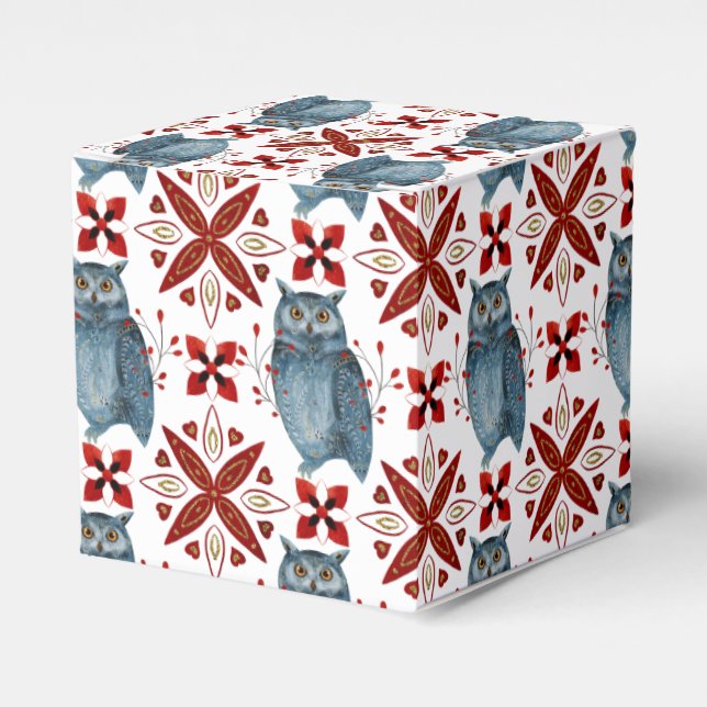 A Christmas Nordic Tile Series Design  Favour Box (Front Side)