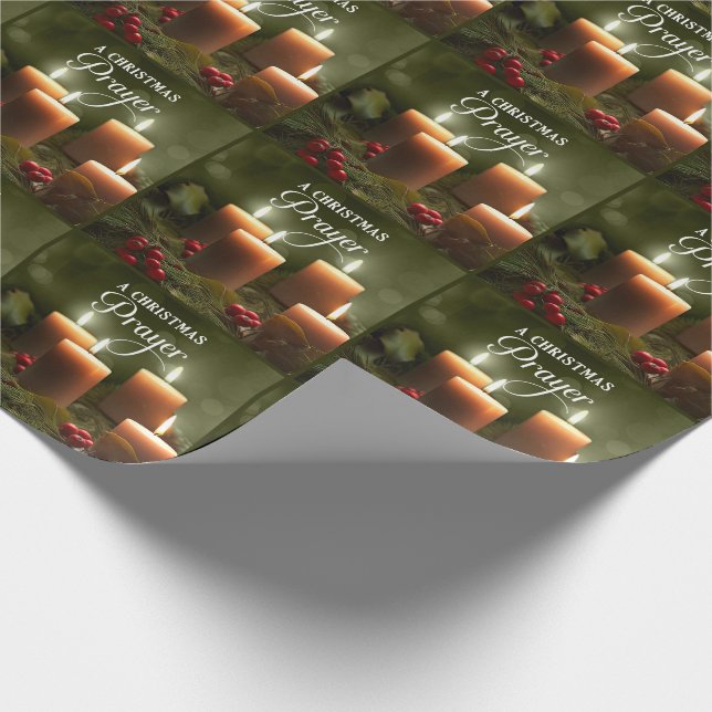 A Christmas Prayer with Candlight Holiday Wrapping Paper (Corner)