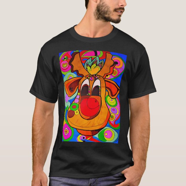A Christmas Reindeer. My Drawing. T-Shirt (Front)