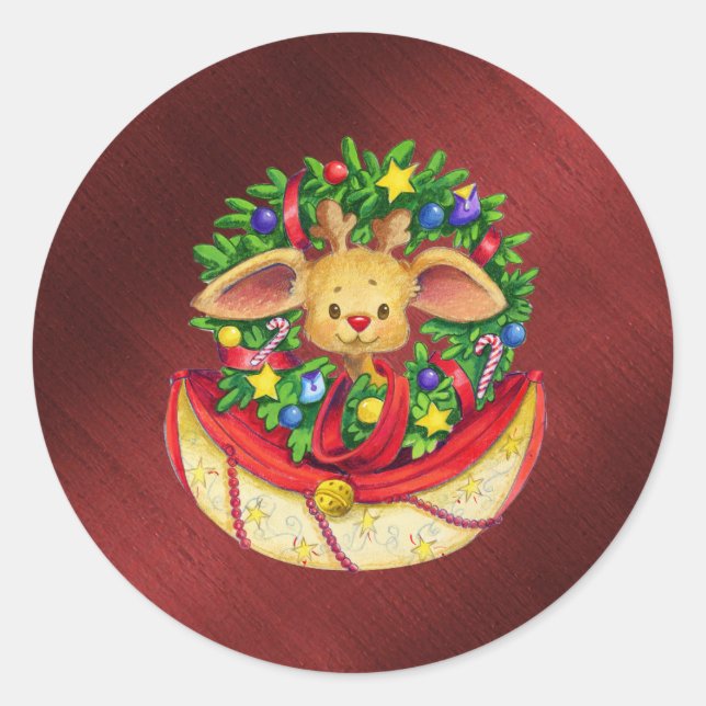 A Christmas Stocking Full of Dreams Sticker (Front)