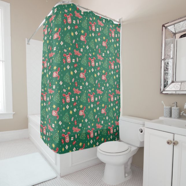 A Christmas Story | Christmas Icon Pattern Shower Curtain (In Situ)