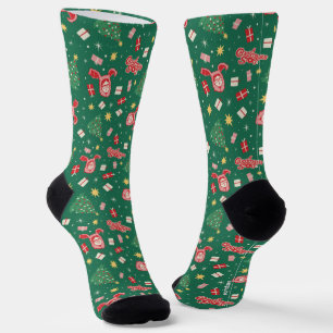 A Christmas Story   Christmas Icon Pattern Socks
