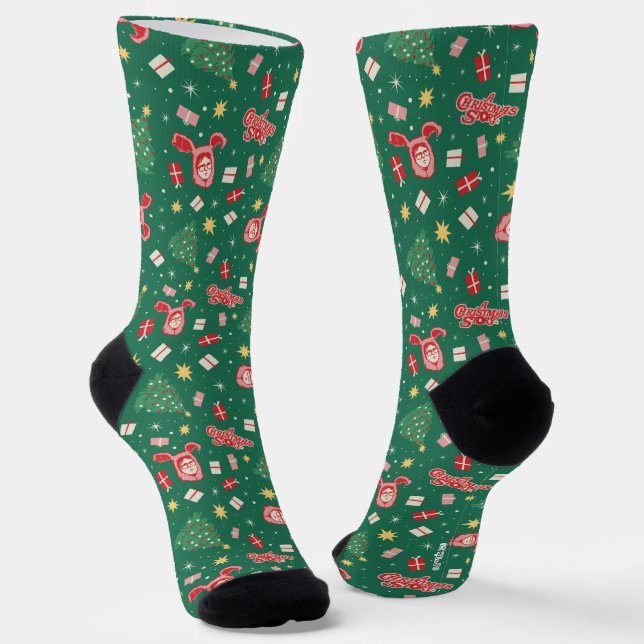 A Christmas Story | Christmas Icon Pattern Socks (Angled)
