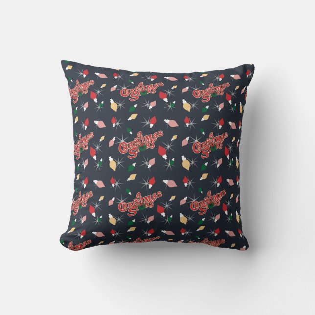 A Christmas Story | Christmas Lights Pattern Cushion (Front)