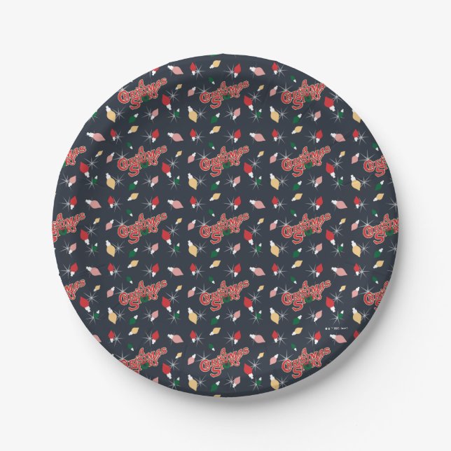 A Christmas Story | Christmas Lights Pattern Paper Plate (Front)