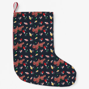A Christmas Story   Christmas Lights Pattern Small Christmas Stocking