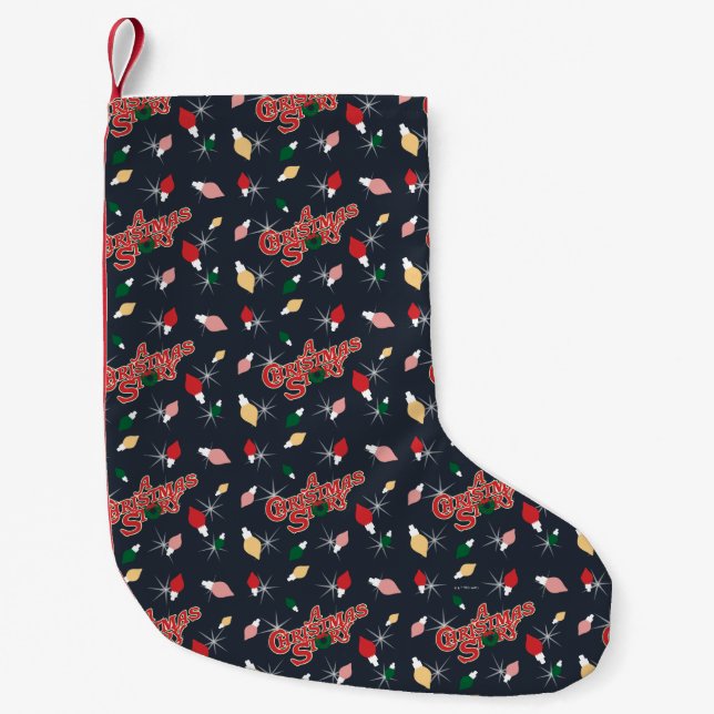 A Christmas Story | Christmas Lights Pattern Small Christmas Stocking (Front)