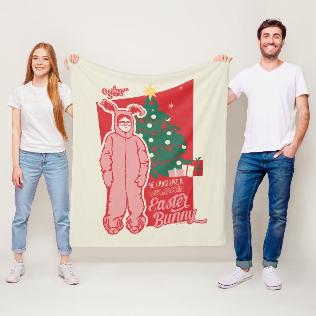 A Christmas Story | Deranged Easter Bunny Fleece Blanket (In Situ)