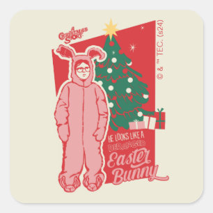 A Christmas Story   Deranged Easter Bunny Square Sticker