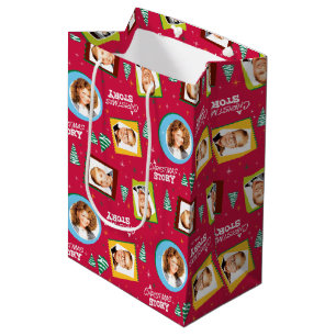 A Christmas Story   Family Photos Pattern Medium Gift Bag