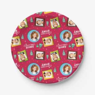 A Christmas Story   Family Photos Pattern Paper Plate