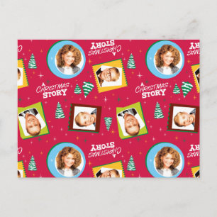 A Christmas Story Family Photos Pattern Postcard