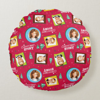 A Christmas Story | Family Photos Pattern Round Cushion