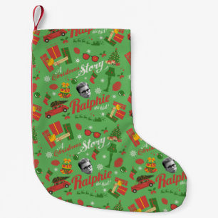 A Christmas Story Green Icon Pattern Small Christmas Stocking