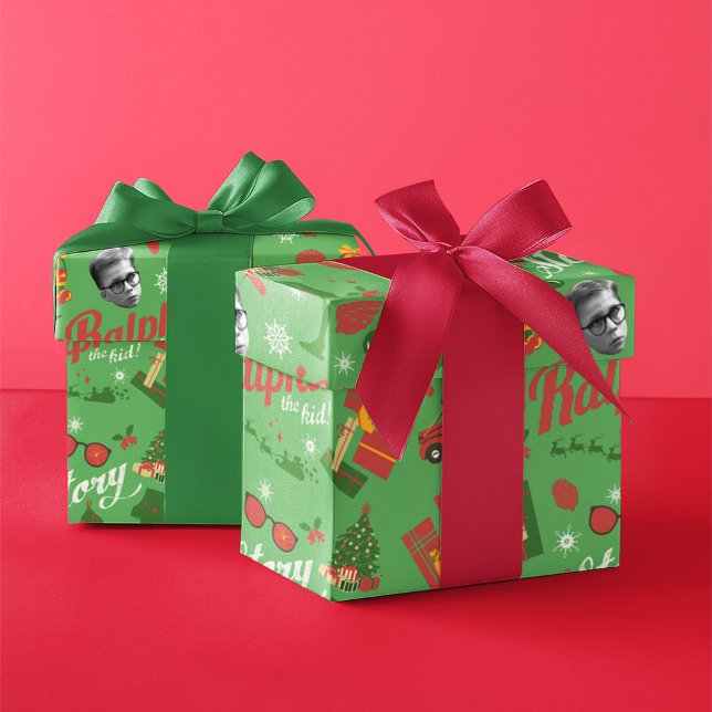 A Christmas Story Green Icon Pattern Wrapping Paper (Wrapped gifts)