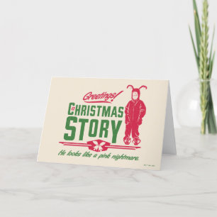 A Christmas Story   He Looks Like a Pink Nightmare Holiday Card
