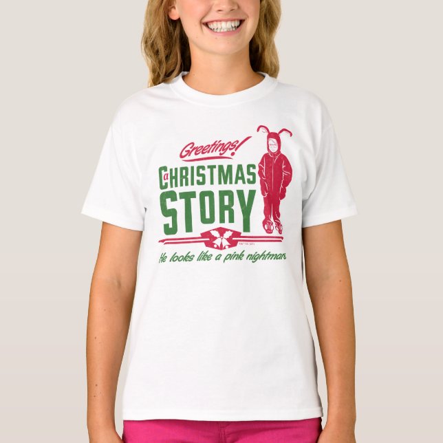 A Christmas Story | He Looks Like a Pink Nightmare T-Shirt (Front)