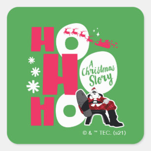 A Christmas Story   Ho Ho Ho Square Sticker