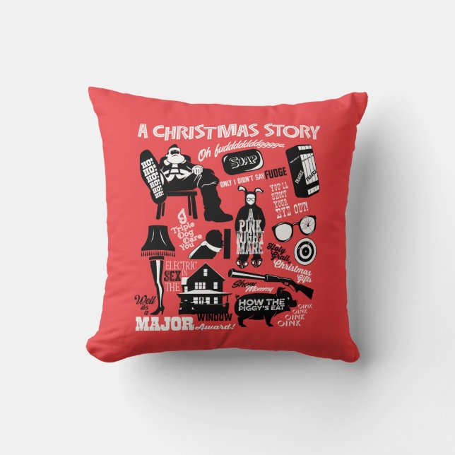 A Christmas Story Icons Graphic Cushion (Front)