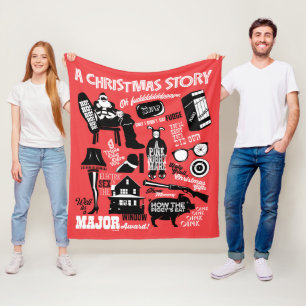 A Christmas Story Icons Graphic Fleece Blanket