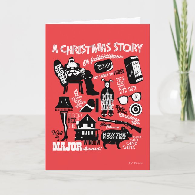 A Christmas Story Icons Graphic Holiday Card (Front)