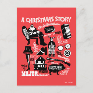 A Christmas Story Icons Graphic Holiday Postcard