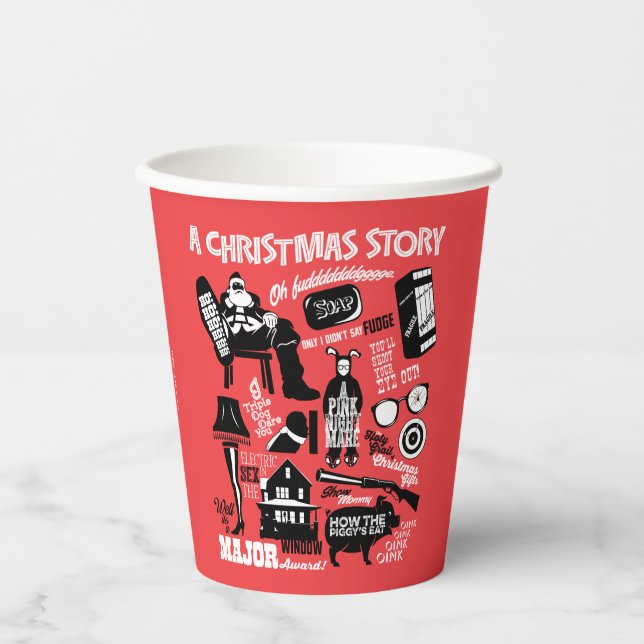 A Christmas Story Icons Graphic Paper Cups (Front)