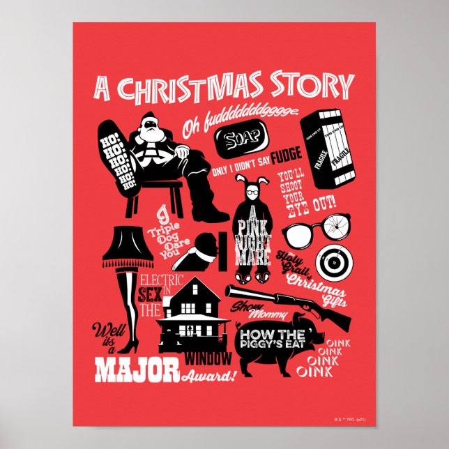 A Christmas Story Icons Graphic Poster (Front)