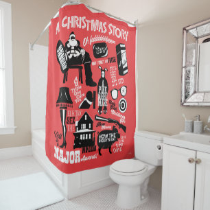 A Christmas Story Icons Graphic Shower Curtain