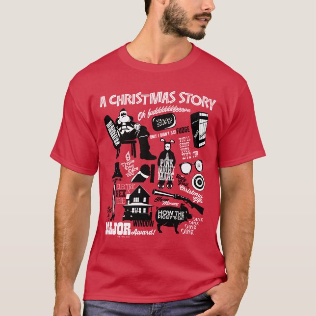 A Christmas Story Icons Graphic T-Shirt (Front)