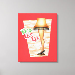 A Christmas Story Lamp   Get a Leg Up Canvas Print