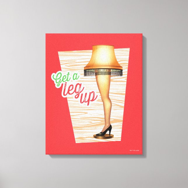 A Christmas Story Lamp | Get a Leg Up Canvas Print (Front)