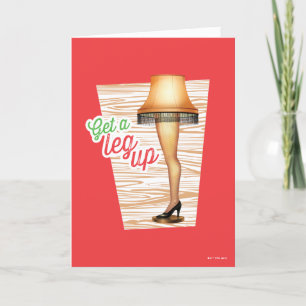 A Christmas Story Lamp   Get a Leg Up Holiday Card