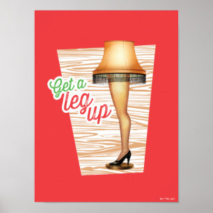 A Christmas Story Lamp   Get a Leg Up Poster