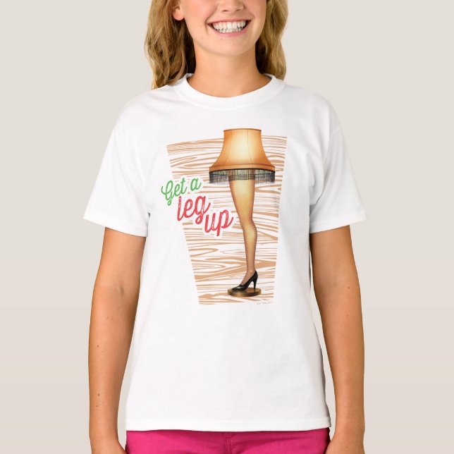A Christmas Story Lamp | Get a Leg Up T-Shirt (Front)