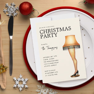 A Christmas Story Leg Lamp   Christmas Party  Holiday Card