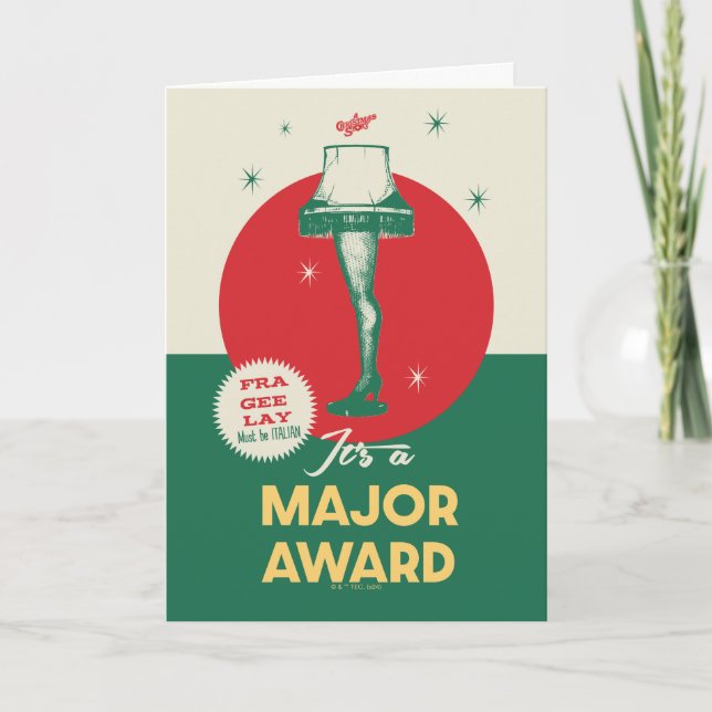 A Christmas Story | Leg Lamp Major Award Card (Front)