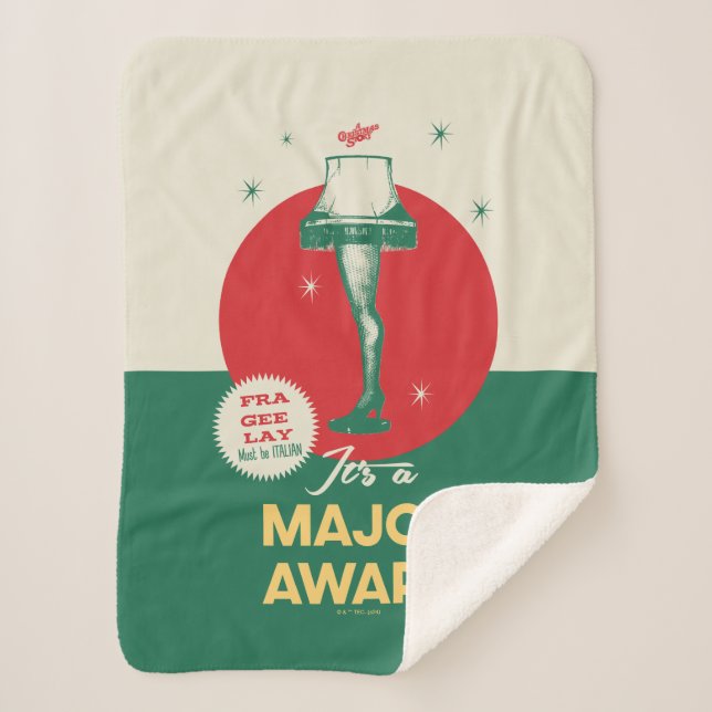 A Christmas Story | Leg Lamp Major Award Sherpa Blanket (Front)