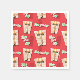 A Christmas Story   Leg Lamp Pattern Napkin