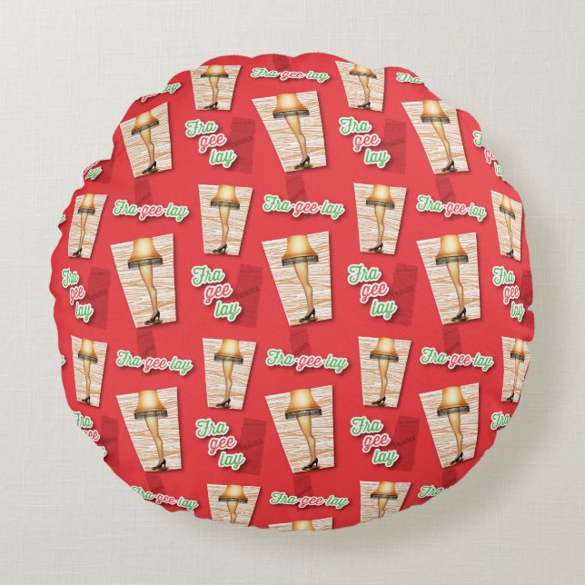 A Christmas Story | Leg Lamp Pattern Round Cushion (Front)