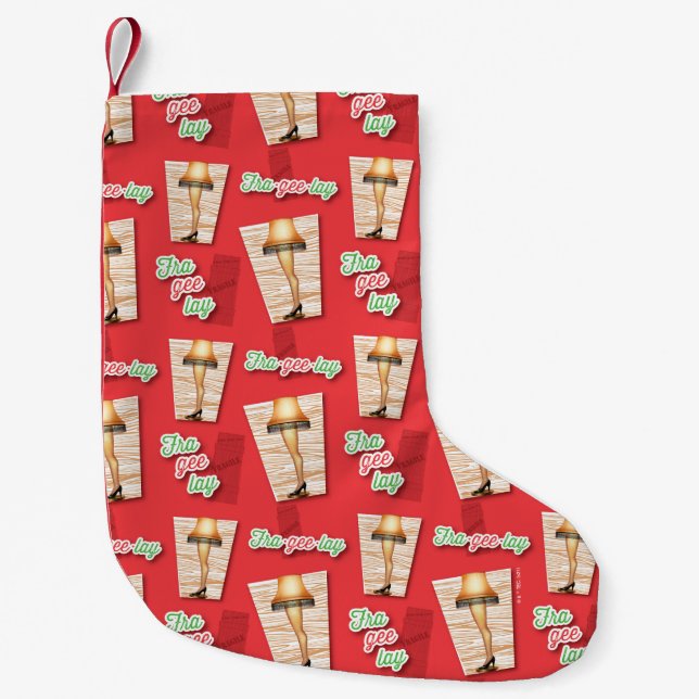 A Christmas Story | Leg Lamp Pattern Small Christmas Stocking (Front)