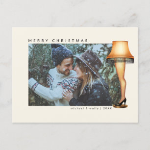 A Christmas Story Leg Lamp   Photo  Holiday Postcard